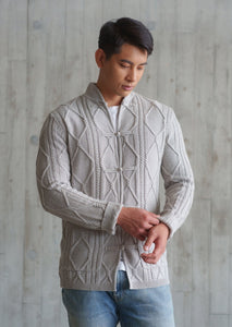 Cable Knit Tang Jacket (Light Grey)