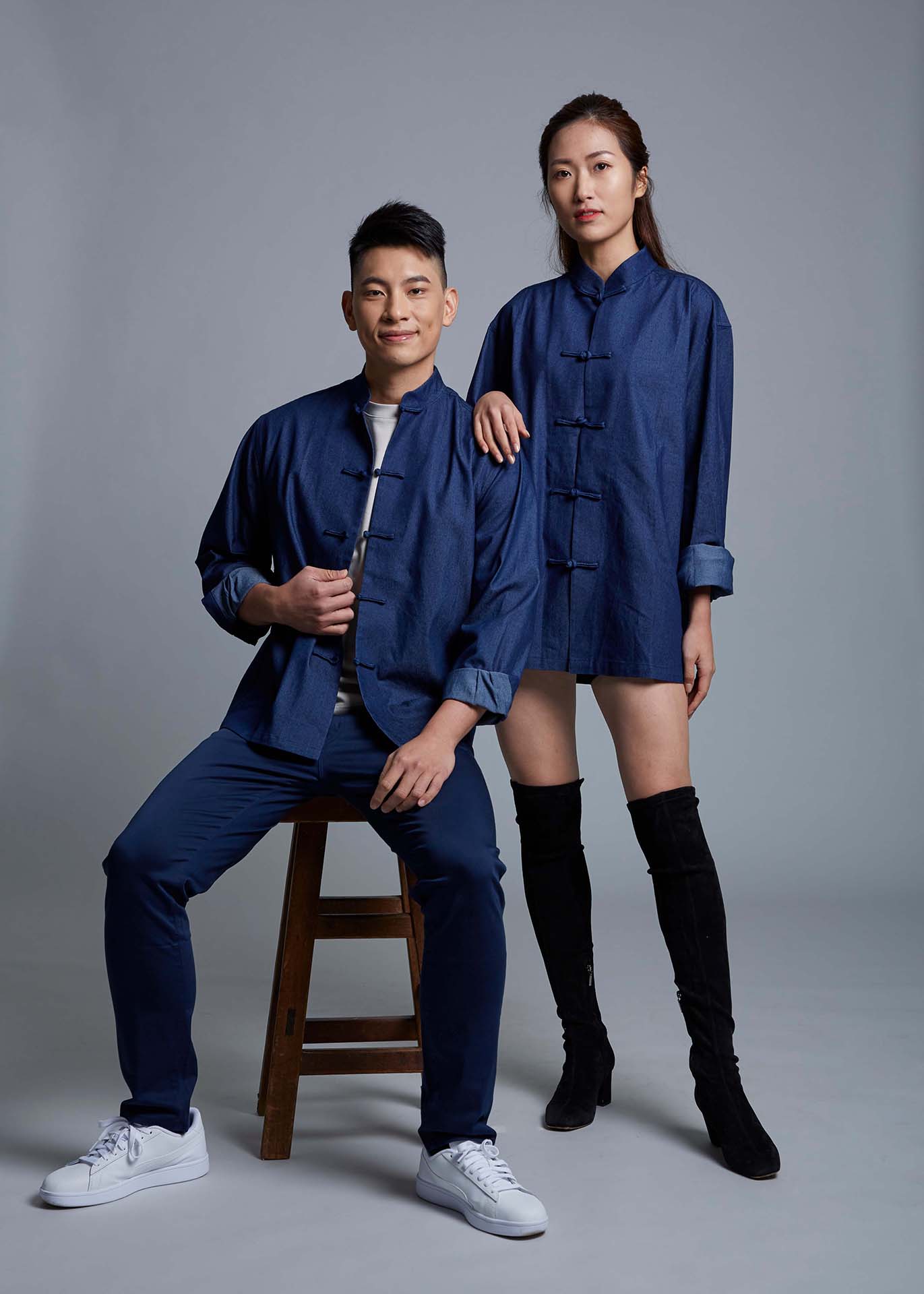 Men's Denim Tang Shirt (Navy)